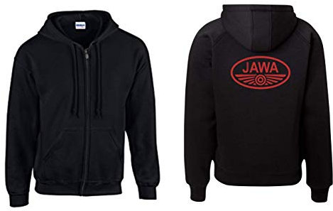 Textilhandel Hering Jacke - Jawa Motorrad Fans (Schwarz, XXL)