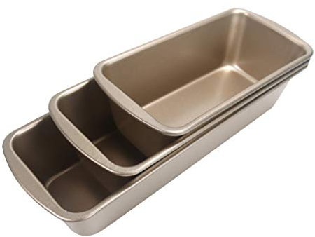 YOYOHO 3 Stück/Set Rechteck Laib Pfanne Toastbrot Kuchenform Kohlenstoffstahl Gebäckform DIY