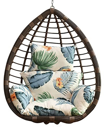 EXQULEG Hängesessel Kissen Outdoor, Schaukel Hängestuhl Sitzkissen, Hängende Ei Hängematte Stuhl Polster Auflage für Patio Garden (Stil 4)