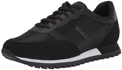 BOSS Herren Parkour Runn Sneakers Sneaker, Schwarz Onyx, 40 EU