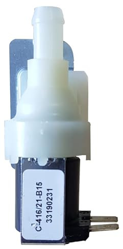 ALGOMAS® Elettrovalvola per lavatrice/lavastoviglie, 1 via 90° uscita | 220V | Adattabile a Beko/Teka/Aspes/Fagor | Facile installazione | Ancoraggio in ferro 12mm
