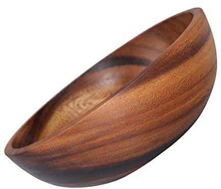 DOITOOL Bol japonais en bois pour nourriture - 18 cm - Bol à ramen pour végétaliens - Bol de service réutilisable multifonction pour fruits, tapas, porridge, salade, soupe, décoration vintage