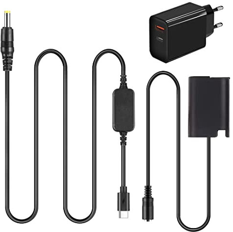 Raeisusp PD USB-C Kabel AC8 und BLK22 Dummy Batterie DMW-DCC17 DC Koppler Für Panasonic Lumix S5 DC-S5 DC-S5K