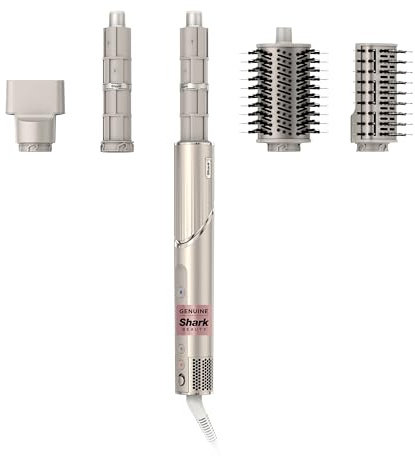Shark FlexStyle Air Styling & Drying System, Powerful Hair Dryer Brush & Multi-Styler with Auto-Wrap Curlers, Paddle Brush, Oval Brush, Concentrator Attachment, Stone, HD430