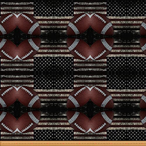 Amerikanischer Flagge Polsterstoff Fußballstoff für Jungen Meterware Dekor Stoff für Fußball Sportspiele Stoff mit Sternenstreifen Der Vereinigten Staaten Polster und Wohnakzente 92 x 150 (HxB)