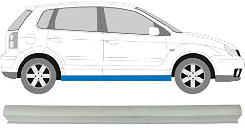 Polcar Für VW Polo 2001-2009 Schweller Reparaturblech, Schwarz, Stahl, Rechts = Links