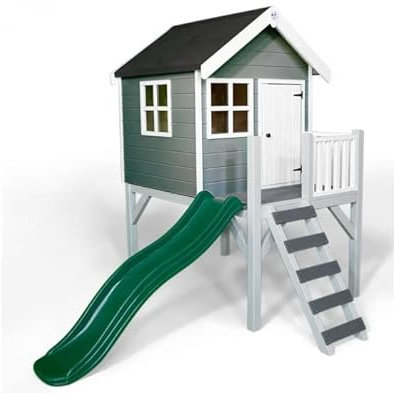 Jasper Wooden Playhouse - (Pebble Grey)