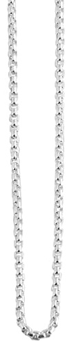 Akzent Unisex-Kette Edelstahl Veneziakette Silberfarbig Karabiner 40-90 cm 5000208 (60)