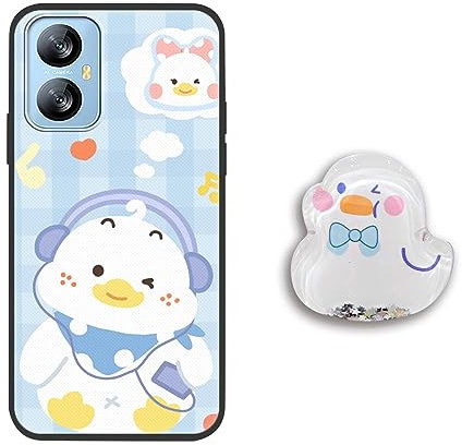 DESSEN Niedliches Cartoon Handyhülle für Blackview A52, Stoßfeste Bumper Hülle, Anti-Fingerabdruck Silikon Schutzhülle mit Ringhalterung Cover.5-4