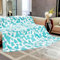 HSEEC Blaue Decken und Überwürfe, Queen-Size-Größe, weiche Fleecedecke, Überwurf, gemütliche Decke für Bettüberwurf, 228,6 x 228,6 cm