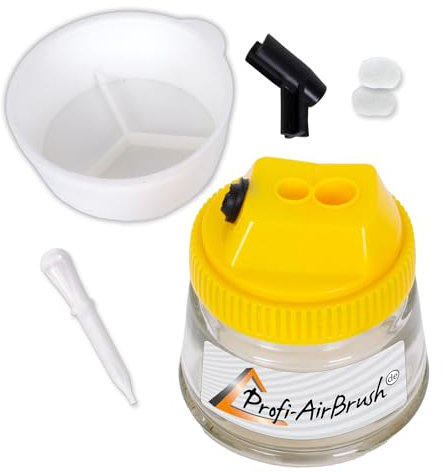Airbrush Kompressor Set, Farben Set, Airbrush-Pistolen Reinigungsset Profi-Airbrush 3 in 1 Cleaningpot