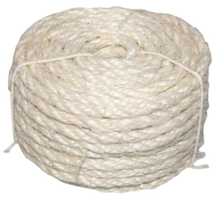 Porceosy Sisalseil für Katzenkratzbaum, natürlich, strapazierfähig, Ersatzschnur, DIY, Handwerk, Gartenarbeit, Weiß, 2XL