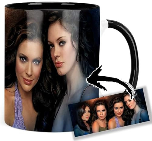 Charmed Alyssa Milano Rose Mcgowan Holly Marie Combs Shannen Doherty A Tasse Innen & Henkel Schwarz Keramikbecher Mug