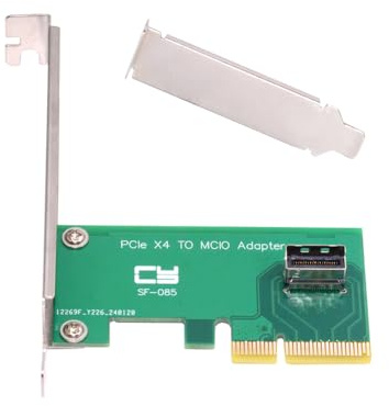 Cablecc PCI-Express 5.0 4.0 4X auf MCIO Mini Cool Edge IO Buchse Host-Adapter für PCIe Nvme U.2 SSD