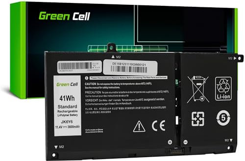 Green Cell JK6Y6 Batterie pour Dell Inspiron 13 5300 5301 14 5401 5402 5408 5409 7406 Silver 15 5501 5502 5505 5508 Latitude 3120 3510 Portable (3600mAh 11.4V Noir)