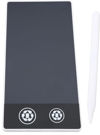LCD Schreibtablett mit Stift, Löschbarer Digitaler Vollbild Notizblock für Erwachsene, 6,5 Zoll Dual LCD Display, Doodle Pad Zeichenbrett Zum Notieren und Hinterlassen von (WHITE)