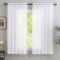 MYSTIC-HOME Gardinen Weiss Transparent - Voile Gardinen Wohnzimmer Modern - Luftige Soft und Sonnenlichtfilterung - Rod Pocket Vorhang Weiß Durchsichtig für Schlafzimmer, Weiß 2er Set H145 x B140 cm