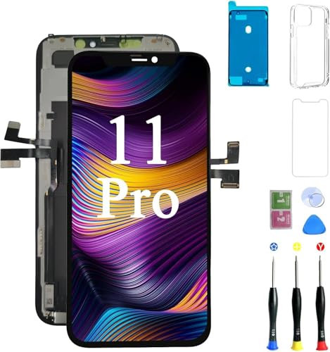 JQYDZH for iPhone11 Pro Screen Replacement Retina 5.8, Haptic Touch LCD Display Digitizer Assembly with Repair Tool Kits, Waterproof Tape, Screen Protector, Compatible with A2160, A2215, A2217