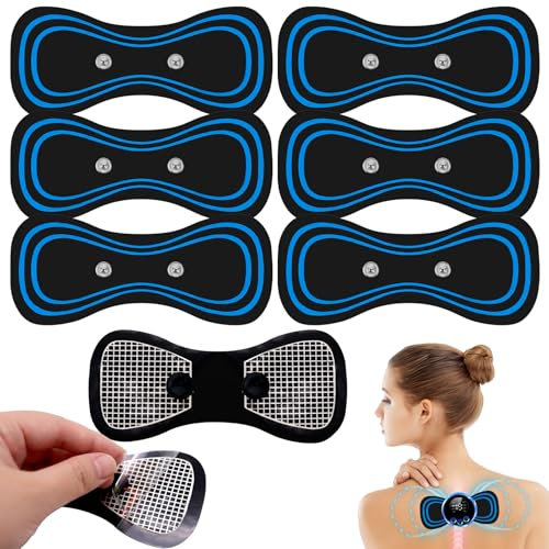 6 Ersatzpads für Nackenmassagegerät mit Mikrostrom, austauschbar, selbstklebend, tragbar