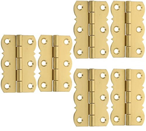 KITANDOVE 3sets Small Golden Piano Hinge Brass Hinges for Piano Stool Retractable for Bookcase 2pcs*3