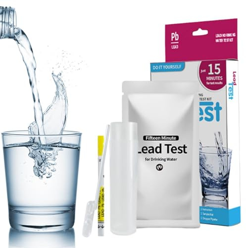 Blei-Wassertest-Set, Blei-Test-Set in Trinkwasser mit Bleistreifen und Tropfpipette, blei-testkit bleiwasser-testkit brunnenwasser bleiwasser-testkit trinkwasser bleiwasser-testkit leitungswasser