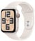 Apple Watch SE (2. Generation) GPS + Cellular 44 mm Smartwatch mit Aluminiumgehäuse in Polarstern und Sportarmband in Polarstern (S/M). Fitness und Schlaftracker, Unfallerkennung, Herzfrequenzmesser