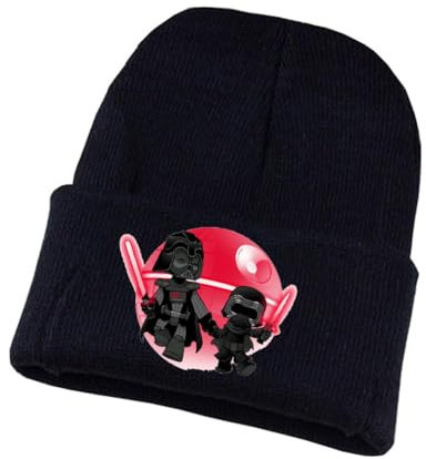WLJEHWLJ Darths Vaders Anime Mütze, warme Strickmütze, Wintermütze, weiche Wintermützen für Damen und Herren, mehrfarbig, Einheitsgröße