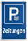 DankeDir! Parkplatz Zeitungen - 30 x 20 cm Schild Kunststoff - Lustiges Hinweisschild für Zeitungsleser - Geschenkidee für Leseratten - Wetterfeste Deko für Haus und Briefkasten