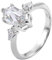 Wedding Ring, Ehering 56 14 Karat Roségold 14K Blume Moissanit Sechseckform Weiß Gravur Für Abschlussball Frauen Ring Gravur