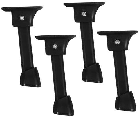 OSALADI 4 Pièces Pieds de Table à Manger pliants Table d'appoint Amovible Table de Bureau Pieds de Table Basse Pied de Table Pliable Pieds pliants pour Table Pieds de Table en Fer Black