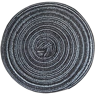 Cabilock 2pcs Table Mats Table Place Mats Heat Insulation Coasters Woven Placemats Round Placemat Table Placemats Tableware Mat Coffee Mat Stain Resistant Placemats Bowl Mat Black