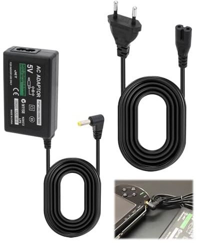 Tragbares Konsolen-Ladegerät für PSP 3000 2000 1000 | Ladekabel 5V 2A, Netzteil Ladegerät Kabel 1.8M, Ersatz Charger Power Adapter für Sony, DC 4.0*1.7mm