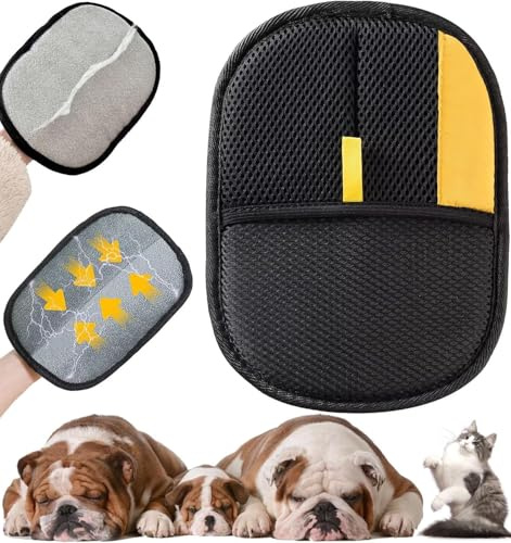 2026 Neu Handschuh zum Entfernen von Tierhaaren, Wiederverwendbarer Elektrostatischer Haarentferner für Katzen und Hunde, Pflegehandschuh-Werkzeug (1PCS)