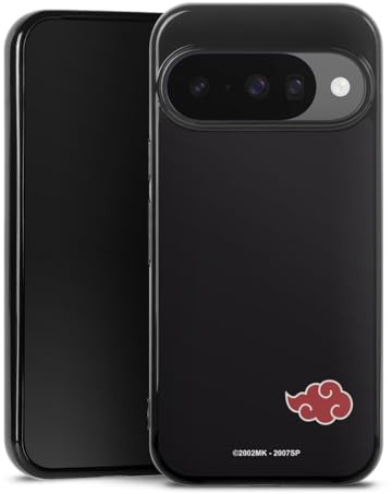 Silikon Hülle kompatibel mit Google Pixel 10 Case schwarz Handyhülle Akatsuki Naruto Shippuden Offizielles Lizenzprodukt