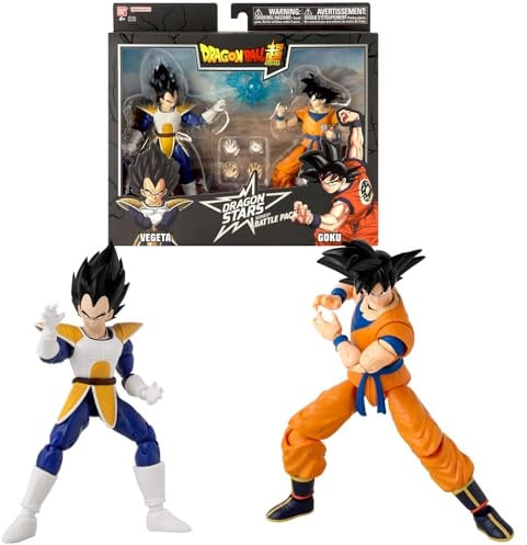 BANDAI – Dragon Ball Super – Dragon Stars Figuren 17 cm – Battle Pack – Vegeta vs Goku – Offizielle Dragon Ball Lizenz – 2er Figuren-Sammelpack – Spielzeug für Kinder ab 4 Jahren – 37294
