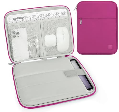 Dadanism 13 Pollici Tablet Custodia Borsa Portatile, Fucsia | per iPad Pro 13 M5/M4, iPad Air 13 M4/M3, iPad Pro 12,9, MacBook Neo 13,MacBook Air M5 M4 13, Galaxy Tab S10+ Plus 12,4