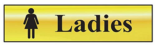 Scan SCA6002 Self adhesive brass effect sign - Ladies - 200 x 50mm