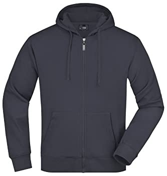 James & Nicholson Herren Kapuzenjacke - Klassische Sweatjacke mit doppellagiger Kapuze | Farbe: navy | Grösse: 3XL