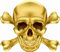 U24 Aufkleber Pirat Totenkopf Gold Autoaufkleber Sticker
