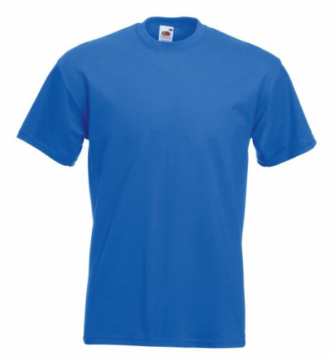 Fruit of the Loom Men's Super Premium Short Sleeve T Shirt, Royal, M UK