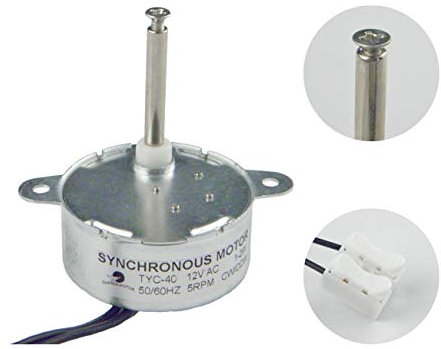 CHANCS TYC-40 AC 12V 5RPM moteur synchrone longueur d'arbre 33mm pour micro moteur pour décoration de noël