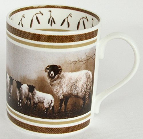 Robert E Fuller | Sheep | Fine Bone China Mug , Individually Gift Boxed 9.5 x 8 cm