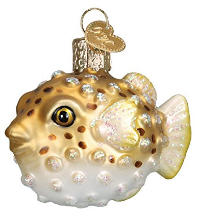 Old World Christmas Fish Collection Glasornamente für Weihnachtsbaum, Kugelfische