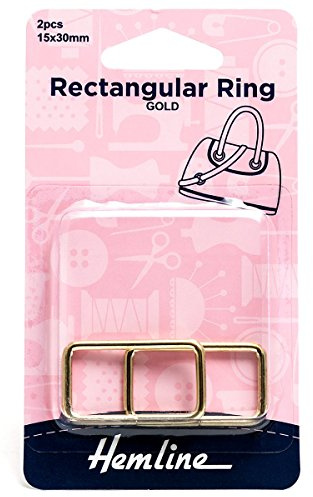 Rectangular Ring: 30mm: Gold: 2 Pieces