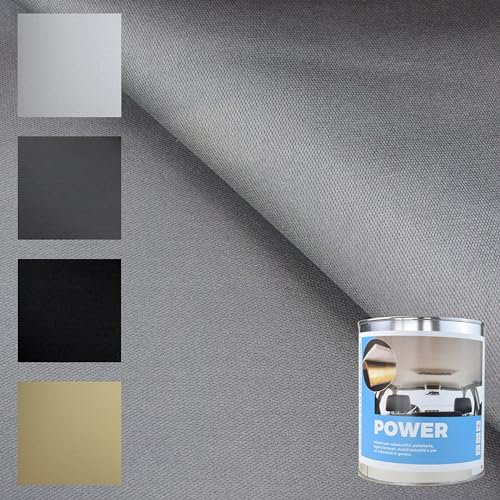 TENDAGGIMANIA Dachhimmel Stoff Kit + Kleber für hohe Temperatur, Farbe GRAU 1410 - MASSNAHME: L.2 MT X H.1,5 MT - Muster: Nido d'Ape - Himmelstoff Anpassbar