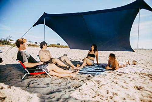 Neso Zelte Grande Beach Zelt, 2,1 m hoch, 2,8 m (9 ft) x 2,8 m (9 ft), Verstärkte Ecken und Kühlfach(Color) (Marine)
