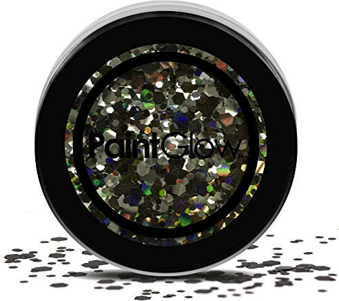 GLOW UP Chunky Glitter Various Black Enchantress 3g