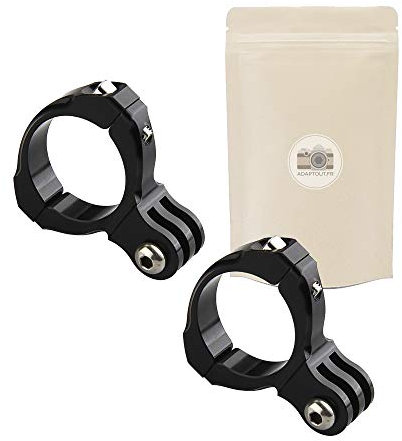Adaptout X2 Support Fixation Pince en Metal 32mm pour gopro ou Action cam sur Guidon Tige Selle vélo Moto Compatible système gopro Hero clé Allen fournie