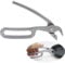 OBTANIM Heavy Duty Pizza Pan Gripper, Cast Aluminum Anti-Scald Baking Pan Gripper Clips Retriever Tongs for Lifting Hot Plate with Food Out from Microwave, Oven, Instant Pot, Air Fryer