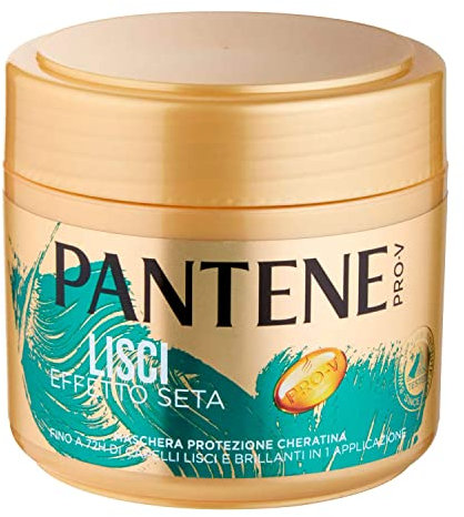 Pantene Pro-V Haarmaske, strukturierend, glatt, seidig, Keratin-Schutz, für glattes und glänzendes Haar bis zu 72 Stunden, 300 ml